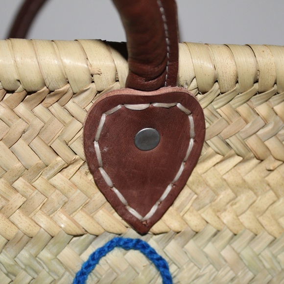 POOLSIDE ALWAY VACCAY SHORT HANDLE STRAW BEACH BAG - Picture 6 of 8